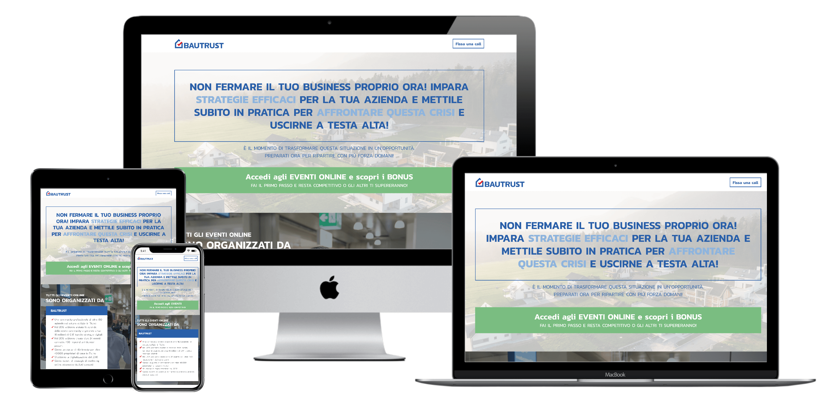 Zrzut ekranu projektu Eventi BauTrust