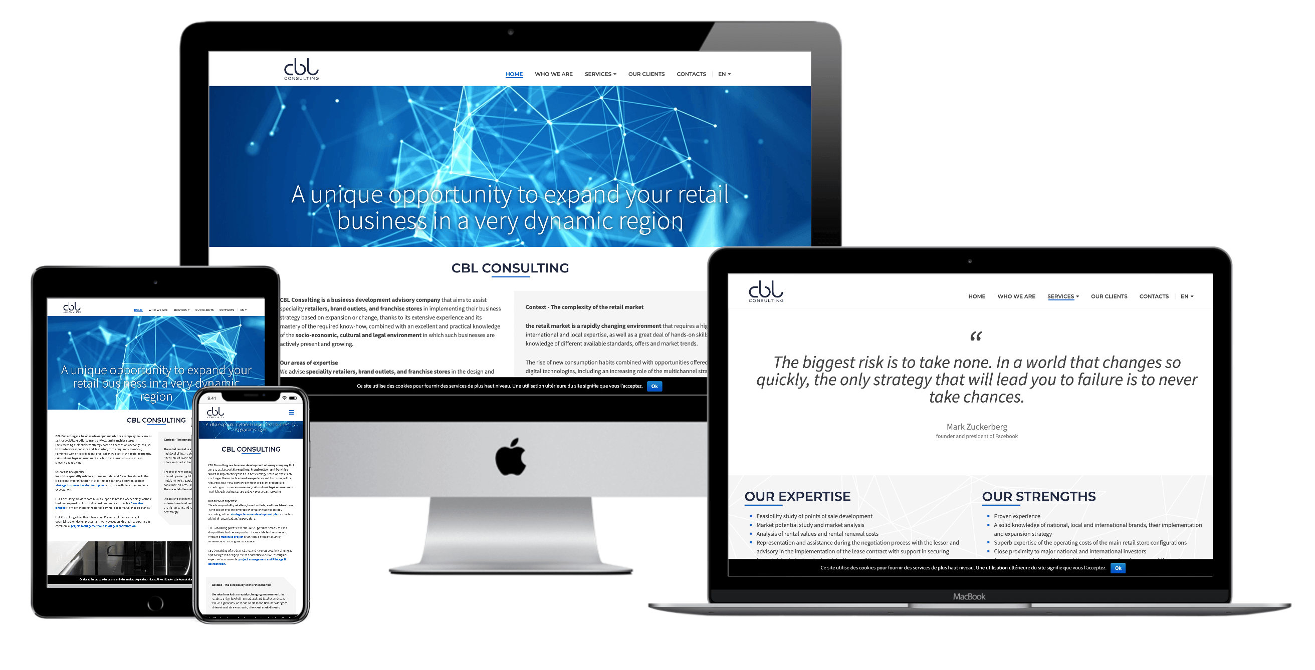 Zrzut ekranu projektu CBL Consulting